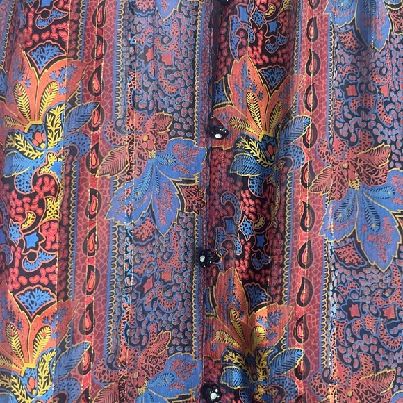 1970s Vintage The Silk Farm sheer silk button front blouse size 6 - Picture 4 of 11